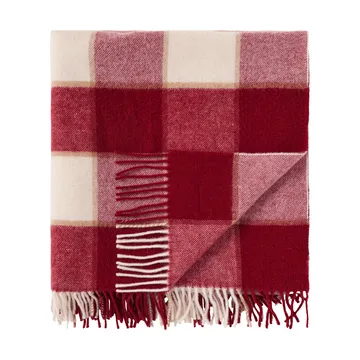Koc Checked Recycled Wool 130x170 cm - Red-Light beige-beige - Lexington
