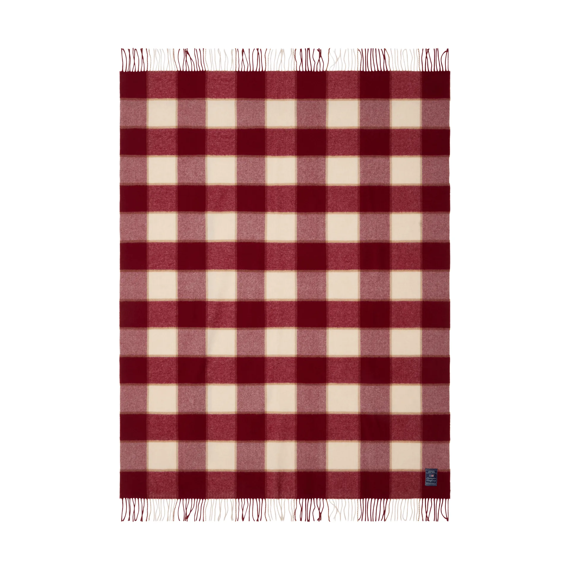 Koc Checked Recycled Wool 130x170 cm, Red-Light beige-beige Lexington