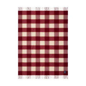 Koc Checked Recycled Wool 130x170 cm - Red-Light beige-beige - Lexington