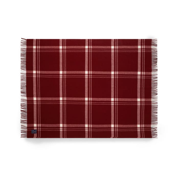 Koc Checked Recycled Wool 130x170 cm - Red-white - Lexington
