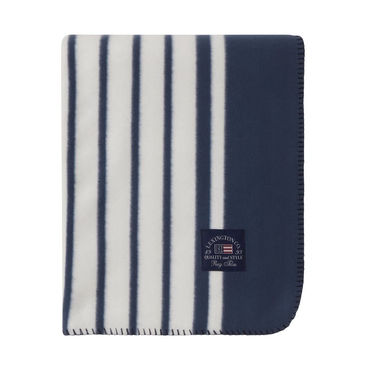 Koc polarowy Striped Recycled Polyester - Navy - Lexington