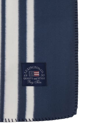 Koc polarowy Striped Recycled Polyester - Navy - Lexington