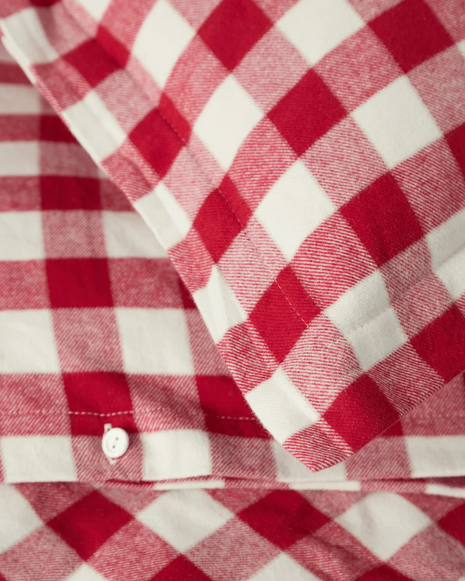 Komplet pościeli Checked Cotton Flannel, Red-light beige, 50x60 cm/150x210 cm Lexington