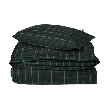 Komplet pościeli Checked cotton percale - Green-navy, 50x60 cm/150x210 cm - Lexington