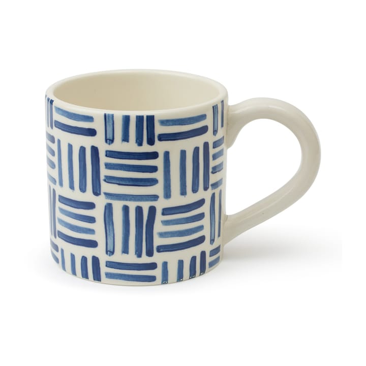Kubek gliniany z nadrukiem - Blue-White - Lexington