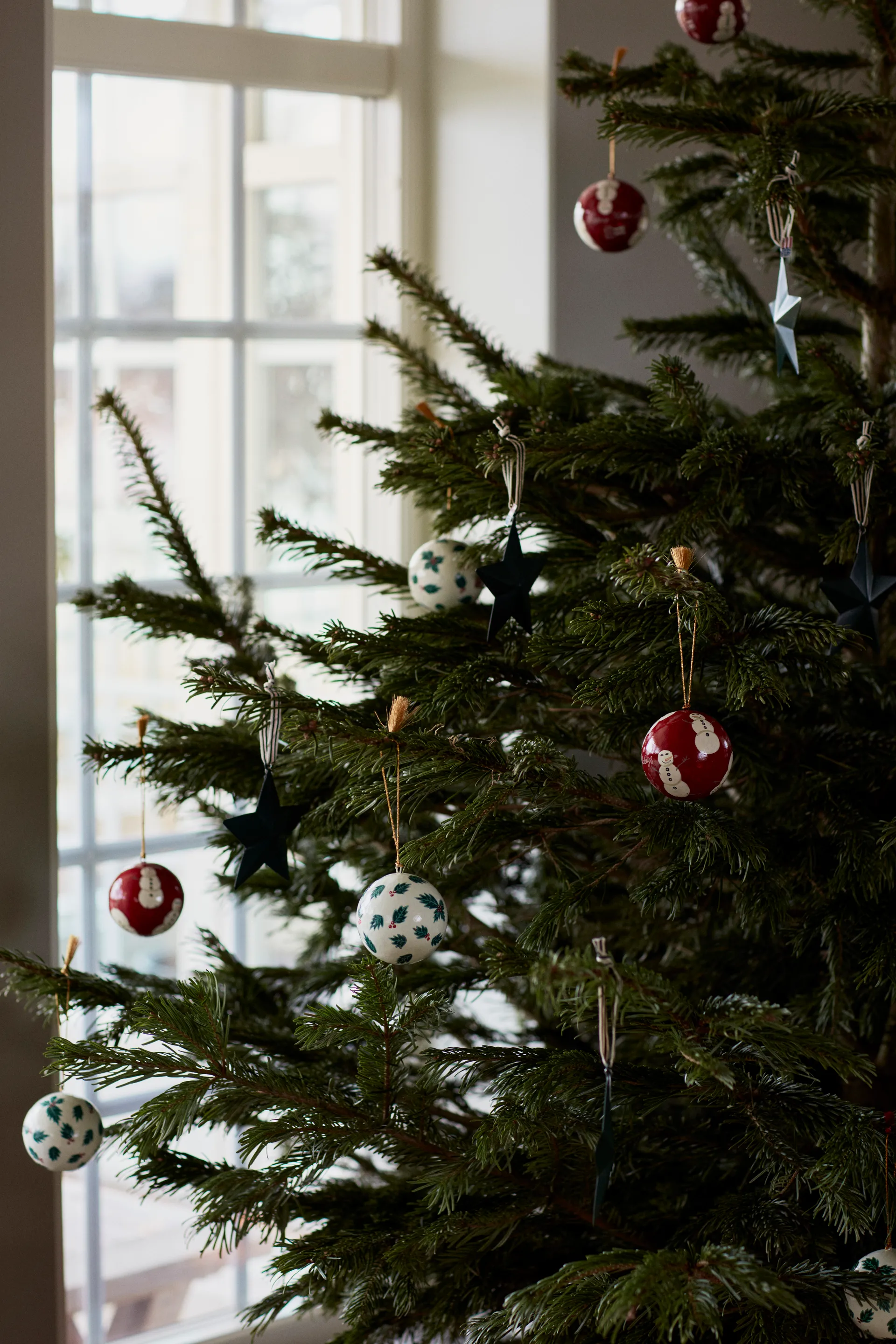 Kulki choinkowe Lexington Papier Maché 2-pak, Czerwony-biały Lexington