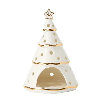 Lampion Christmas Tree - White-gold, 16,5 cm - Lexington