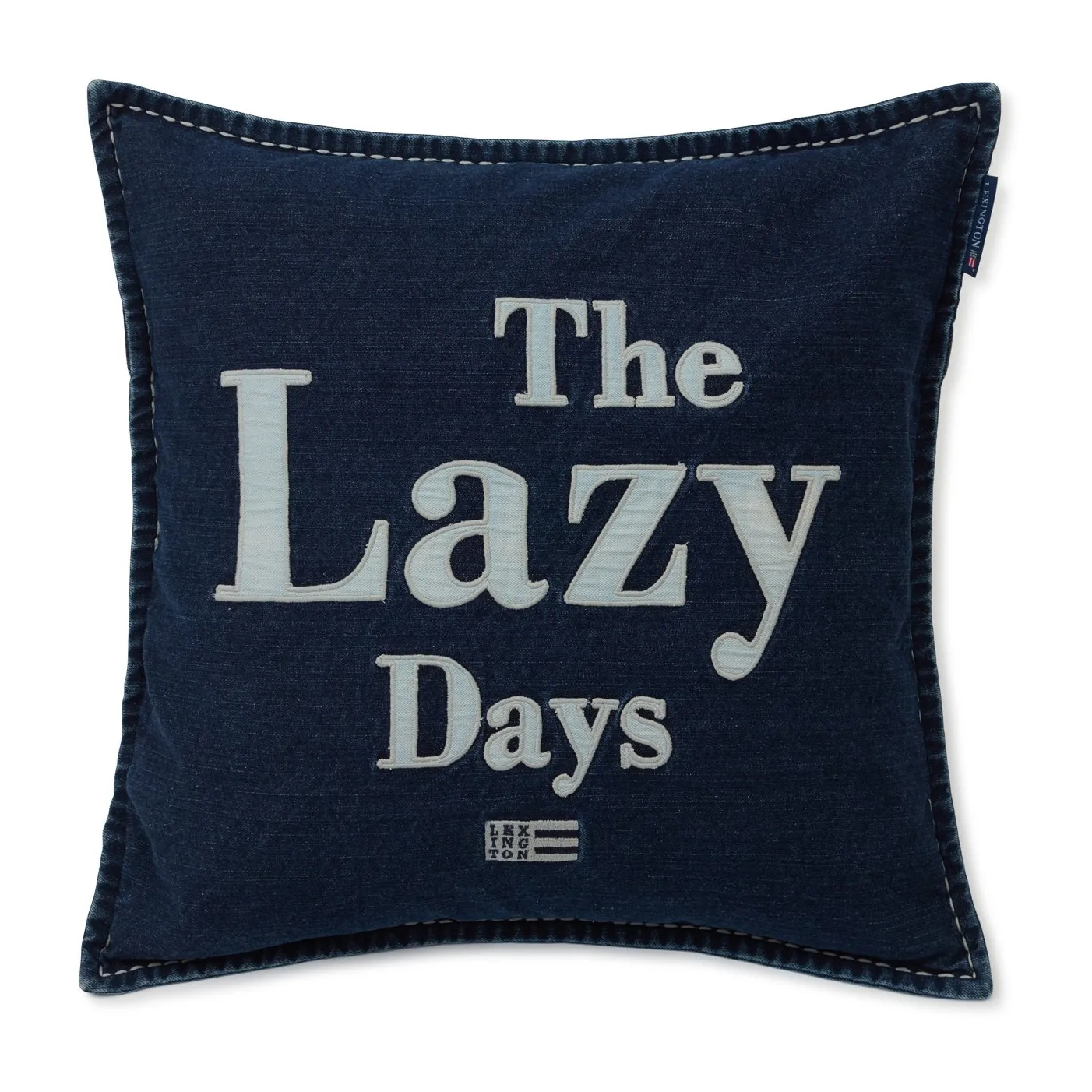 Lazy Days Denim Twill Bawełniana poszewka na poduszkę 50x50 cm, Denim blue Lexington