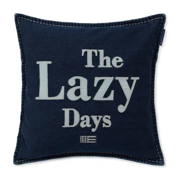 Lazy Days Denim Twill Bawełniana poszewka na poduszkę 50x50 cm - Denim blue - Lexington