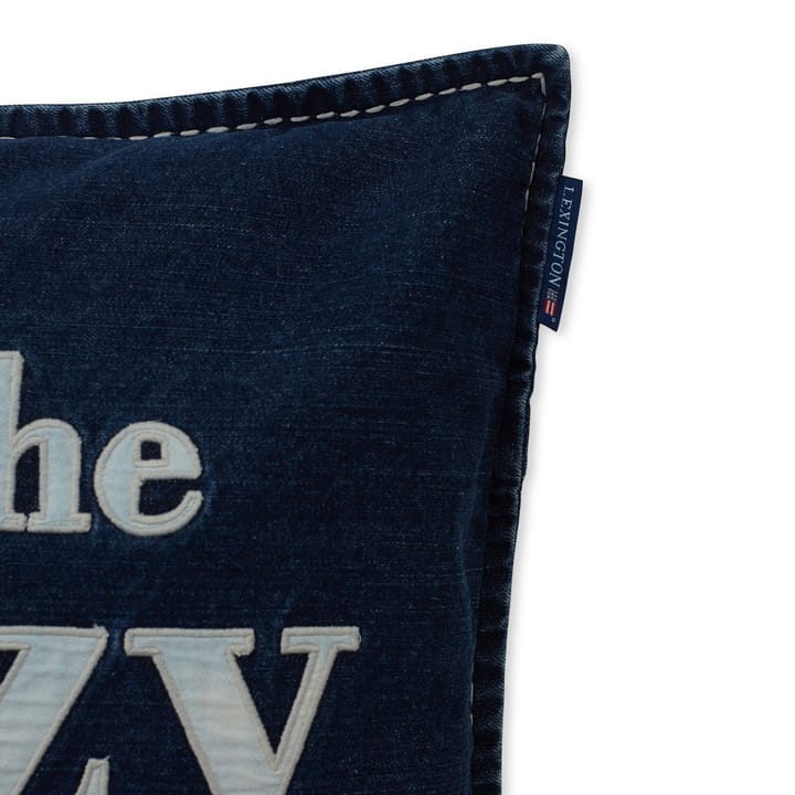 Lazy Days Denim Twill Bawełniana poszewka na poduszkę 50x50 cm, Denim blue Lexington