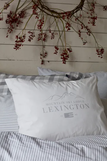 Lexington Printed Cotton Poplin poszewka 50x60 cm - White-light gray - Lexington