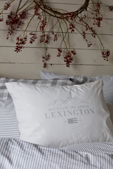 Lexington Printed Cotton Poplin poszewka 50x60 cm - White-light gray - Lexington