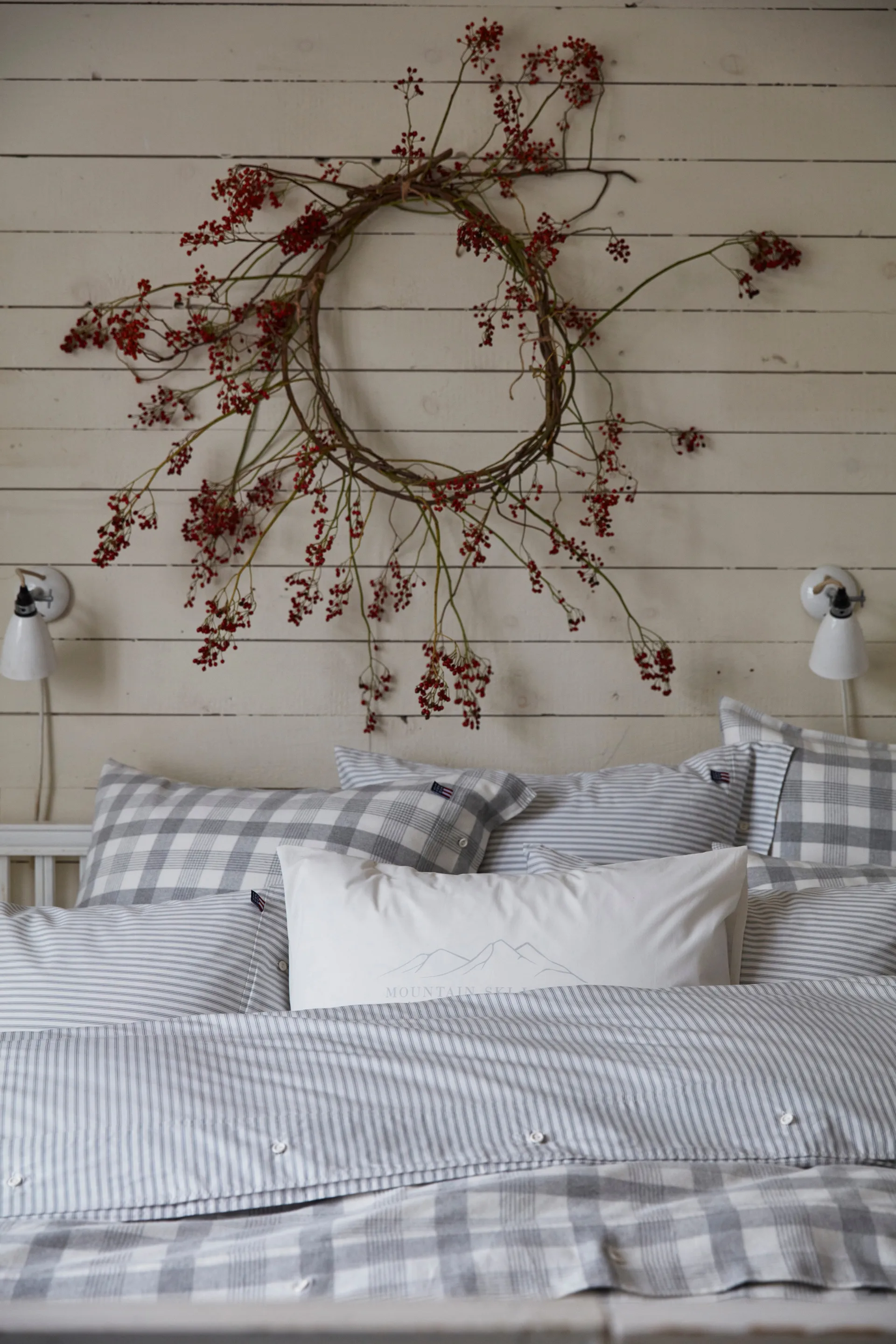 Lexington Printed Cotton Poplin poszewka 50x60 cm, White-light gray Lexington