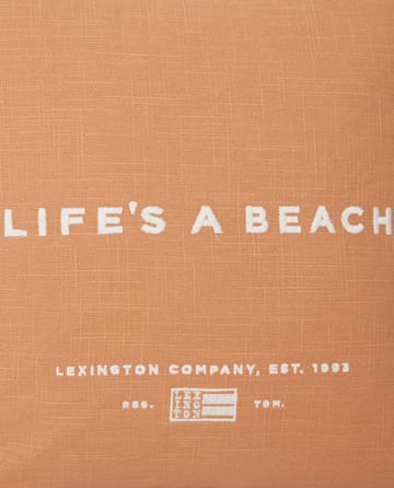 Life's A Beach Embroidered poszewka na poduszkę 50x50 cm - Beżowy-biały - Lexington