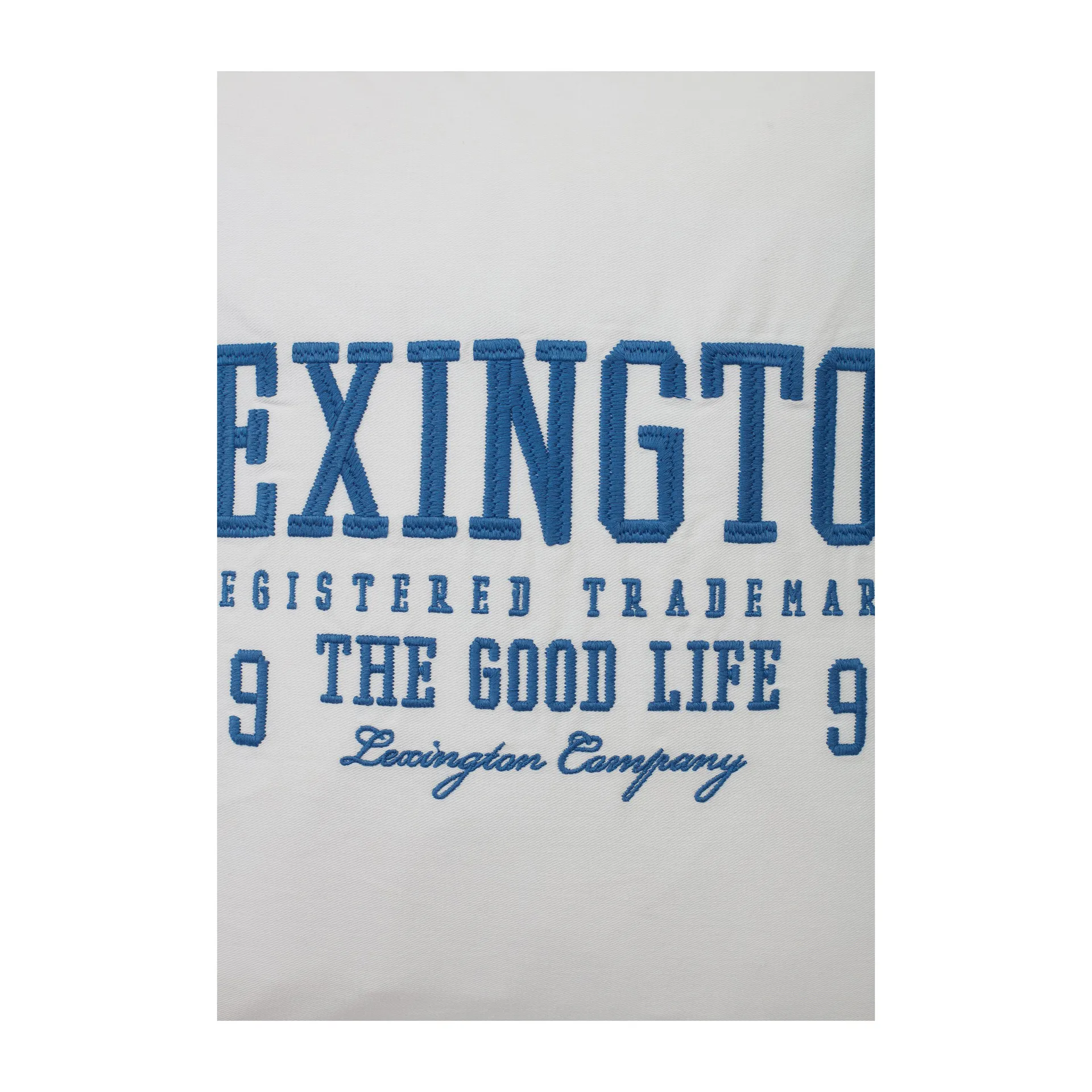 Logo Twill poszewka na poduszkę 50x50 cm, Biało-niebieski Lexington