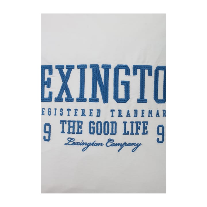 Logo Twill poszewka na poduszkę 50x50 cm, Bia�ło-niebieski Lexington