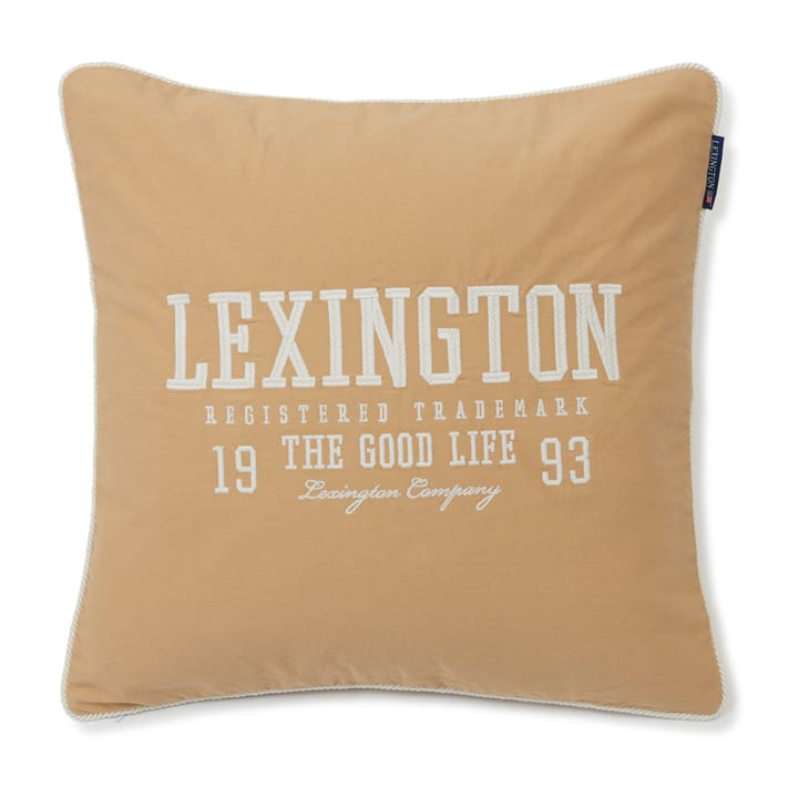Logo Twill poszewka na poduszkę 50x50 cm - Oat-White - Lexington