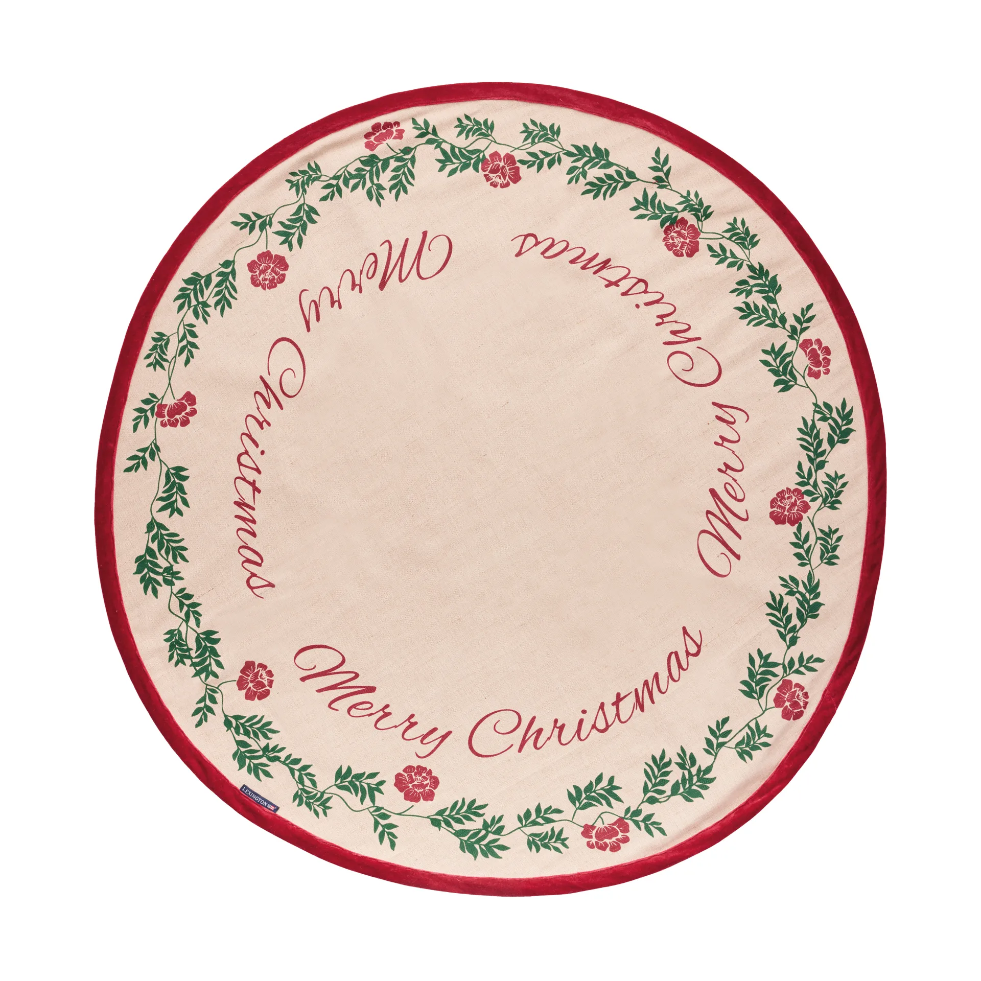 Mata choinkowa Jute Cotton Christmas Tree Ø110 cm., Zieleń naturalna Lexington