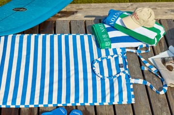 Mata plażowa Striped 190x70 cm - Niebieski-biały - Lexington