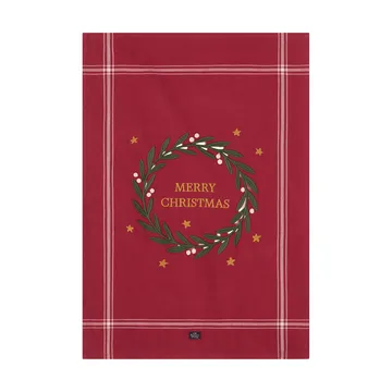 Merry Christmas Org Cotton ręcznik kuchenny 50x70 cm - Red-Light beige - Lexington
