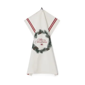 Merry Christmas Org Cotton ręcznik kuchenny 50x70 cm - White-red-green - Lexington