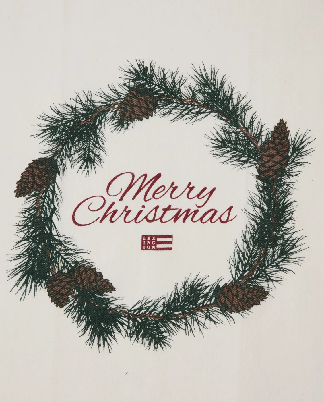 Merry Christmas Org Cotton ręcznik kuchenny 50x70 cm, White-red-green Lexington