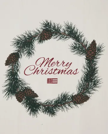 Merry Christmas Org Cotton ręcznik kuchenny 50x70 cm - White-red-green - Lexington