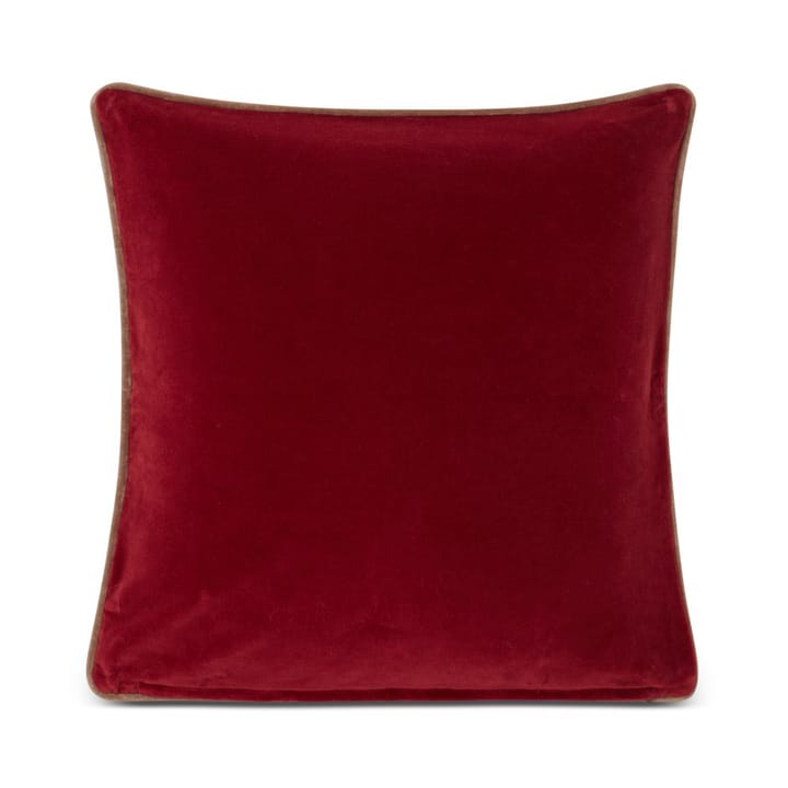 Merry Little Org Cotton Velvet poszewka na poduszkę 50x50 cm - Red-beige - Lexington