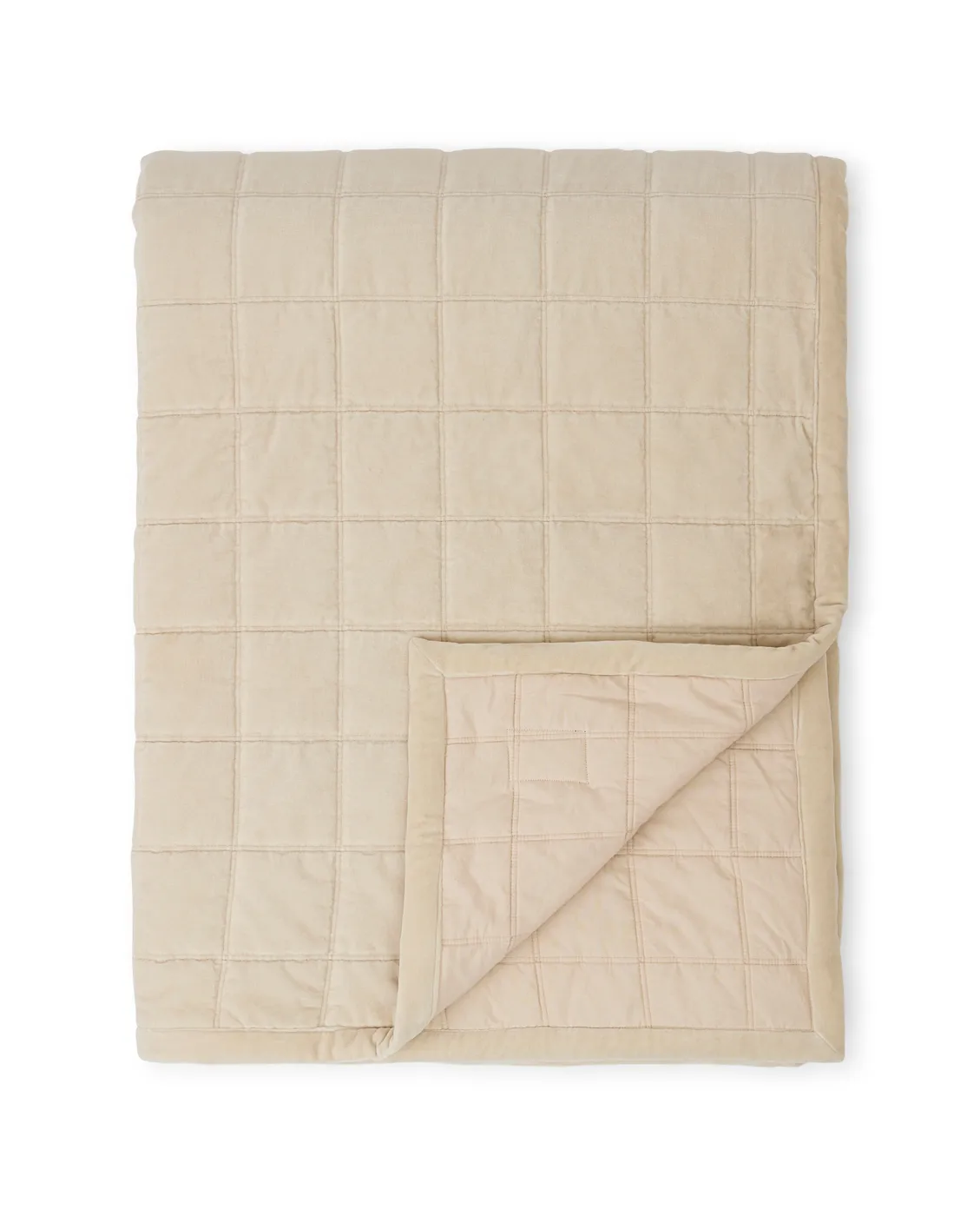 Narzuta Cotton Velvet quilted 240x260 cm, Light beige Lexington