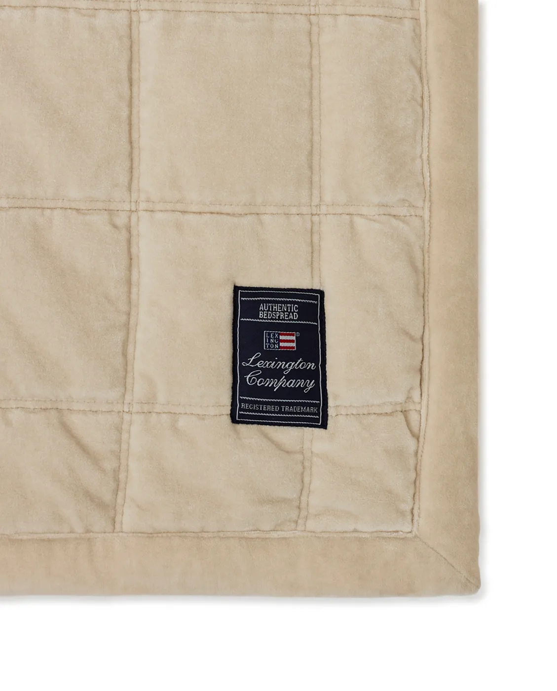 Narzuta Cotton Velvet quilted 240x260 cm, Light beige Lexington