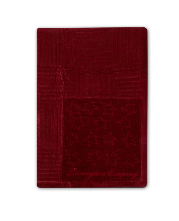 Narzuta Quilted Cotton Velvet Star 160x240 cm - Czerwony - Lexington