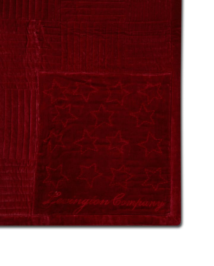 Narzuta Quilted Cotton Velvet Star 160x240 cm, Czerwony Lexington