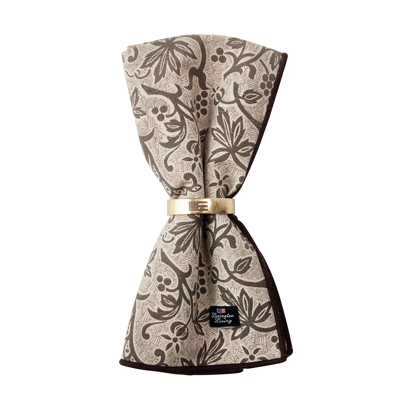 Obrączki na serwetki Lexington owalny, Brass Lexington