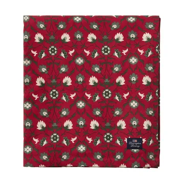 Obrus Flower printed z bawełny organicznej - Red-beige-green, 150x350 cm - Lexington