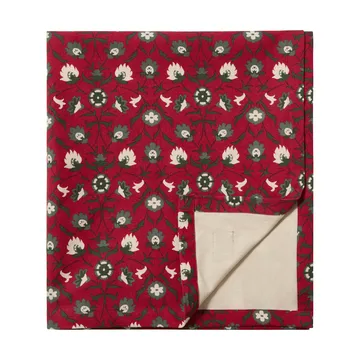 Obrus Flower printed z bawełny organicznej - Red-beige-green, 150x350 cm - Lexington
