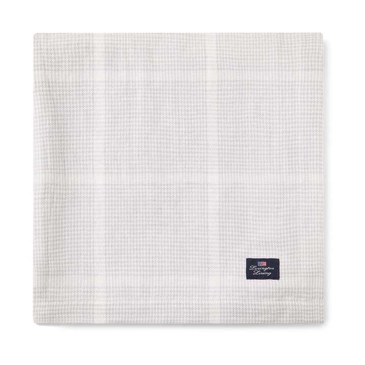 Obrus Pepita Check Cotton Linen 150x250 cm - White-light gray - Lexington