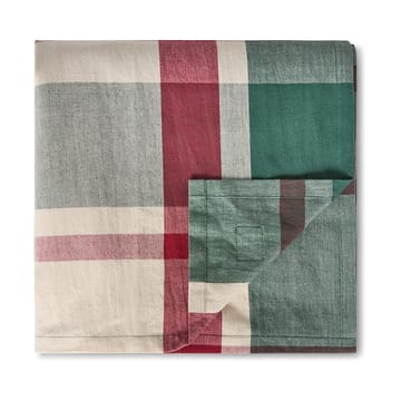 Obrus zielono-czerwony Checked z lnu i bawełny - 150x350 cm - Lexington