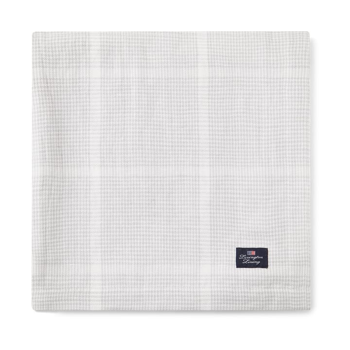 Pepita Check Cotton tkanina obrus 150x350 cm, White-light gray Lexington