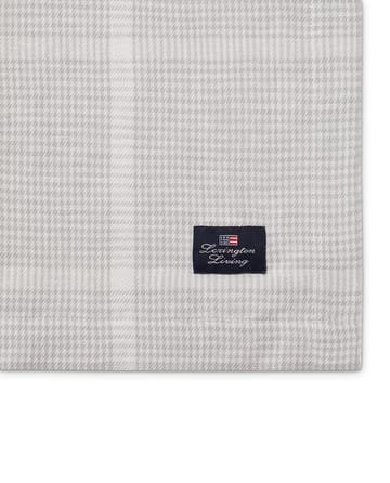 Pepita Check Cotton tkanina obrus 150x350 cm - White-light gray - Lexington