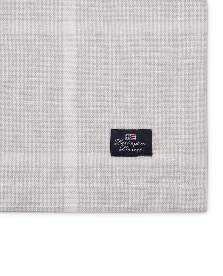 Pepita Check Cotton tkanina obrus 150x350 cm, White-light gray Lexington