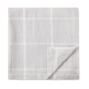 Pepita Check Cotton tkanina obrus 180x180 cm - White-light gray - Lexington