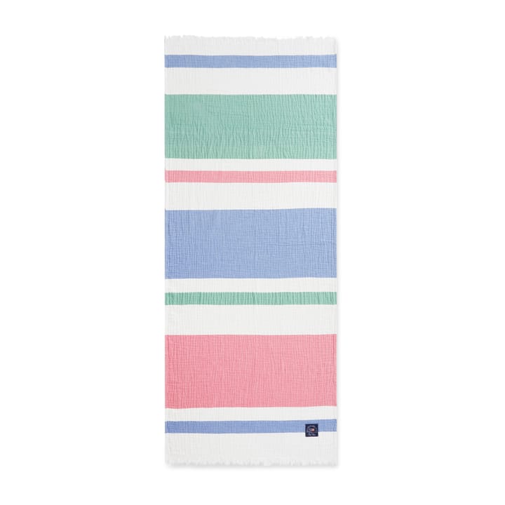 Pled bawełniany o waflowym splocie Striped 130x170 cm, Multi Lexington