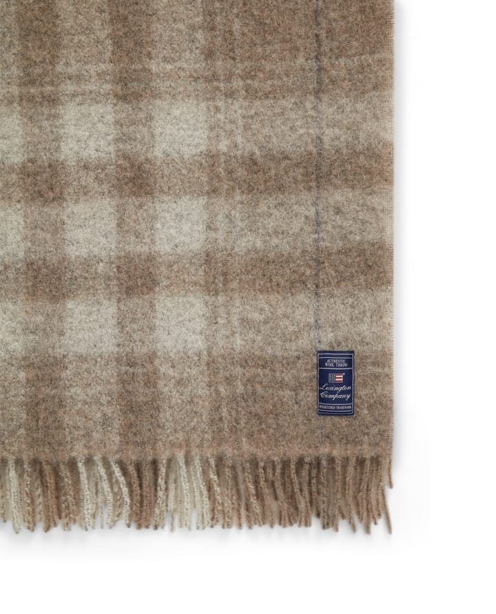 Pled Checked Mohair Mix 130x170 cm, Beige-white-gray Lexington