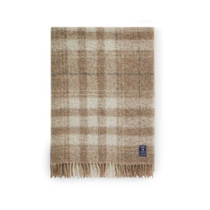Pled Checked Mohair Mix 130x170 cm, Beige-white-gray Lexington