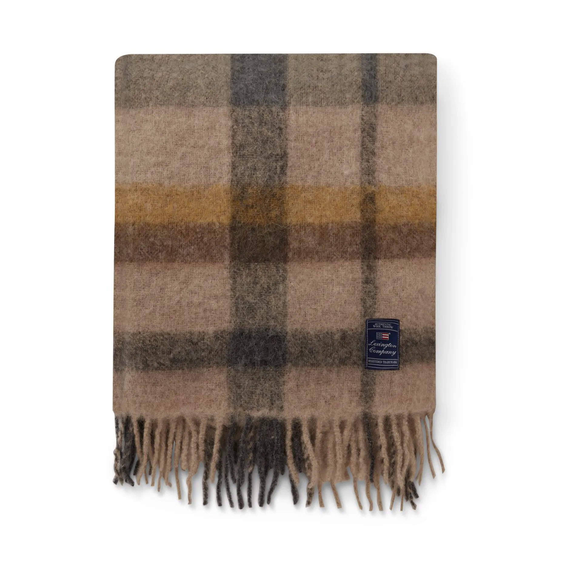 Pled Checked Mohair Mix 130x170 cm, Multi Lexington