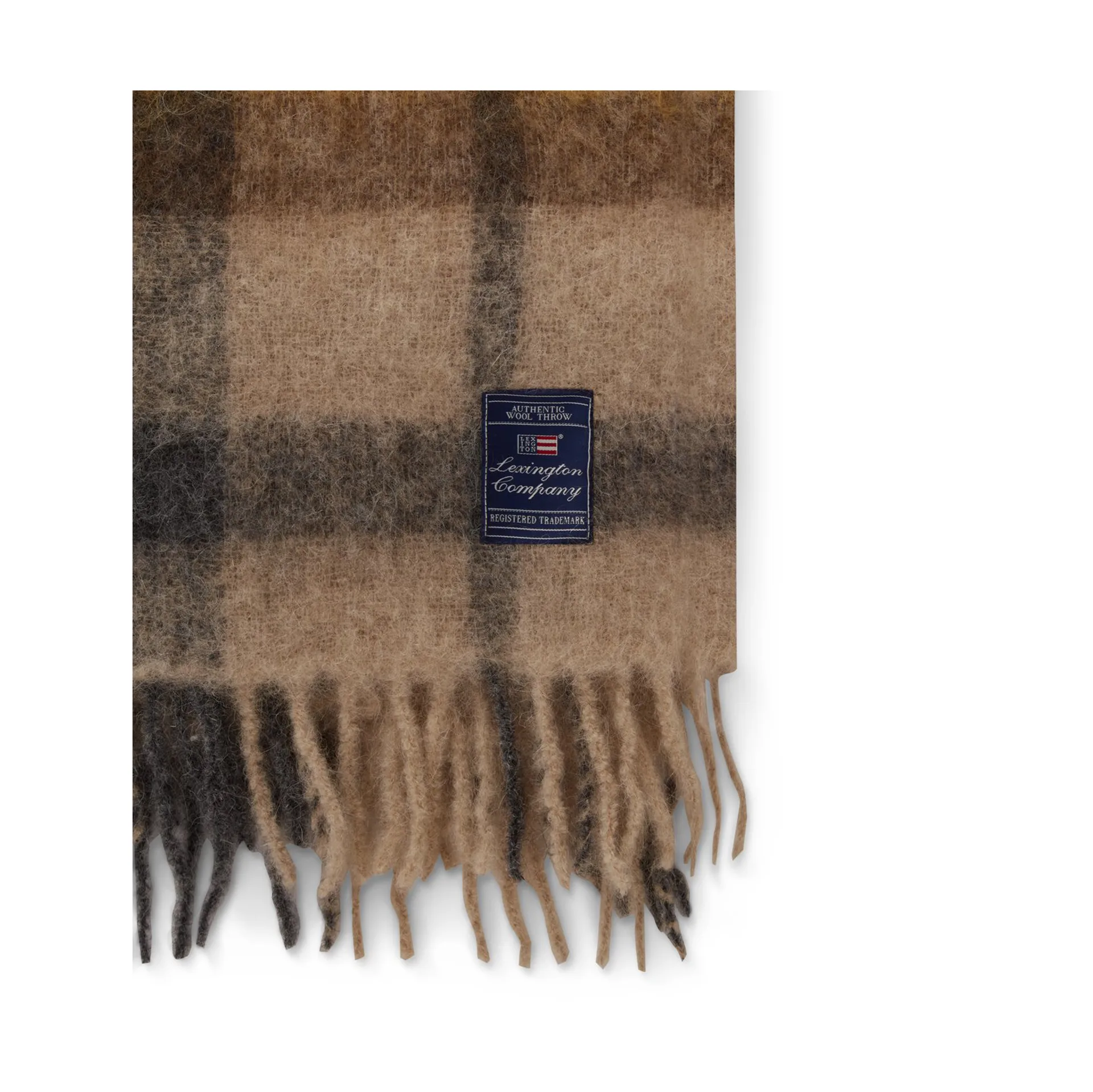 Pled Checked Mohair Mix 130x170 cm, Multi Lexington