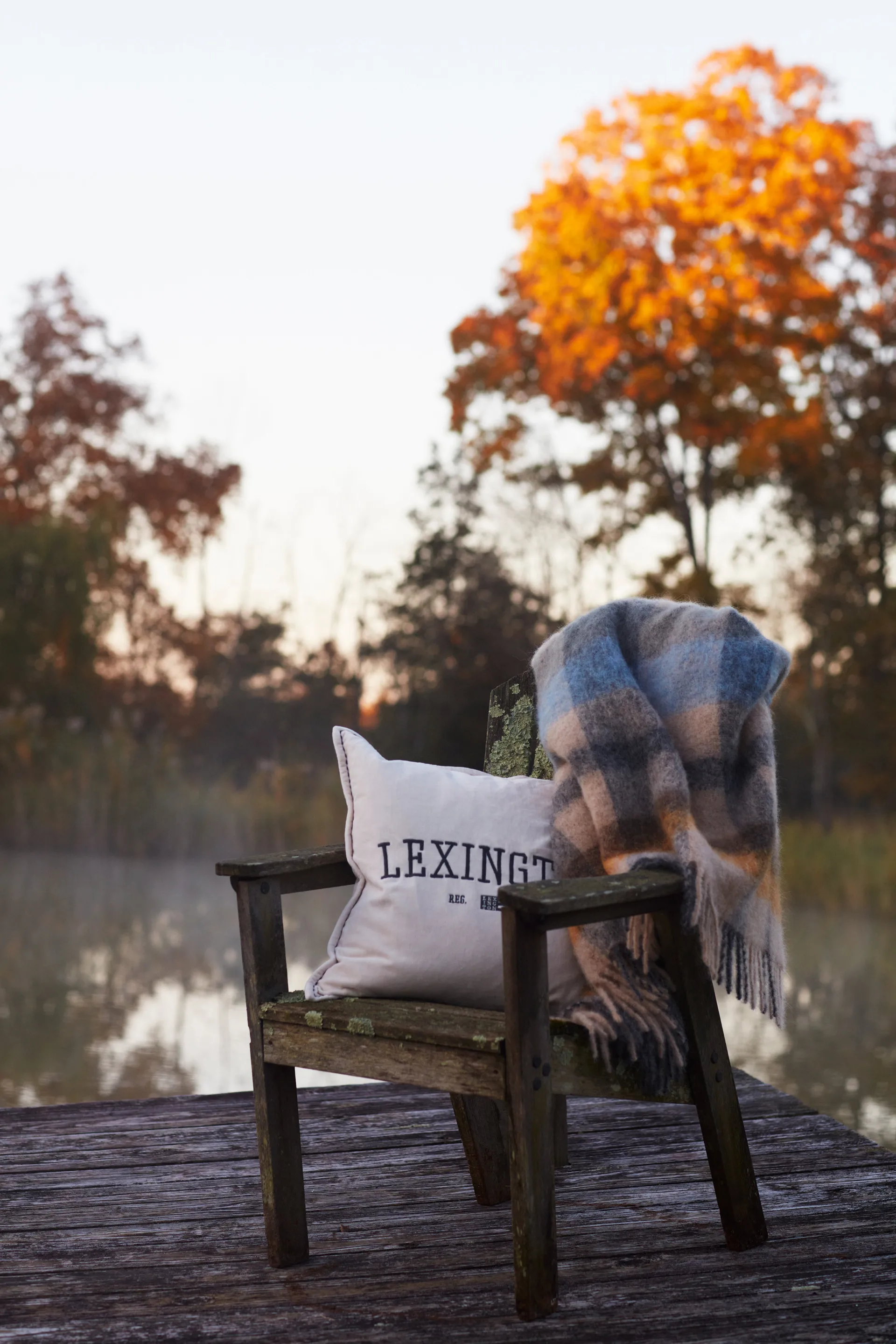 Pled Checked Mohair Mix 130x170 cm, Multi Lexington