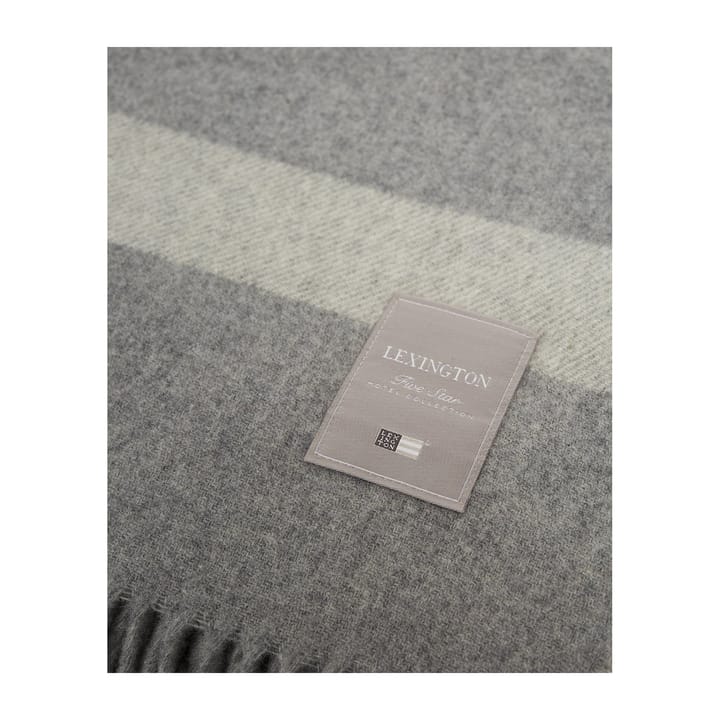 Pled wełniany Hotel Wool 130x170 cm, Szaro-biały Lexington
