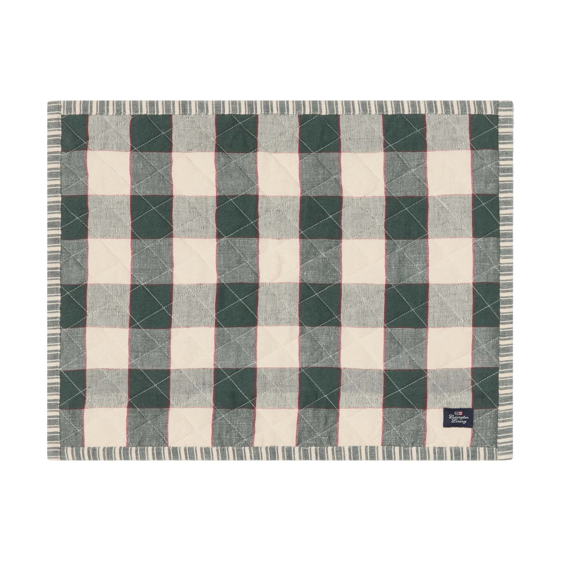 Podkładka na stół pikowana, dwustronna, Green-Light beige-red, 35x45 cm Lexington