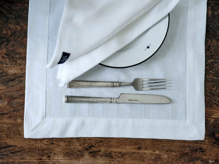 Podkładka na stół White Jacquard Cotton 40x50 cm, Biała Lexington